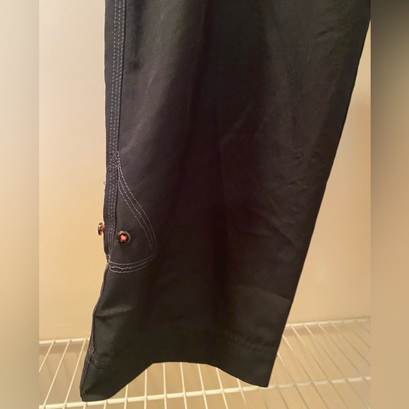 Ladies black Nike capris with roll tab legs and pink trim size M - Picture 5 of 11